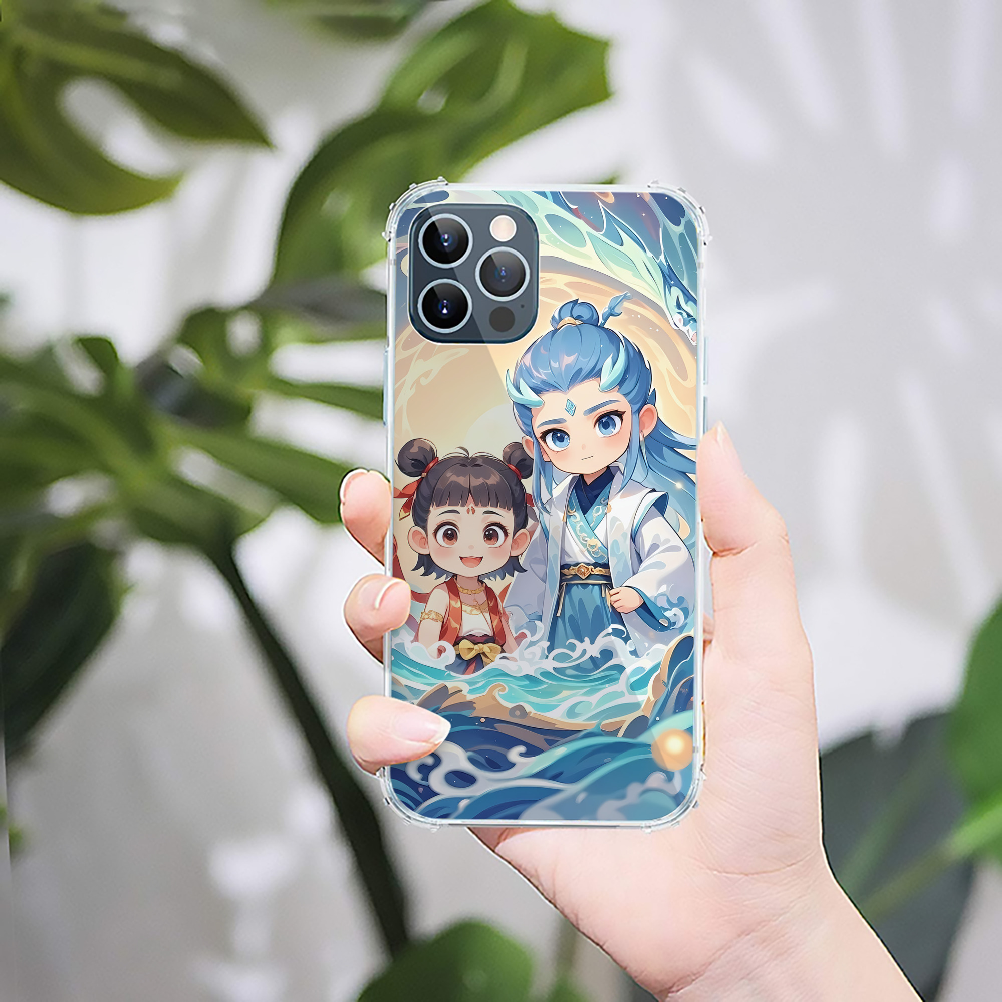 （画像用） Ne Zha 2 ナタ 魔童の大暴れ 【iPhone 12シリーズ対応】透明スマホケース（クリアソフトケース）